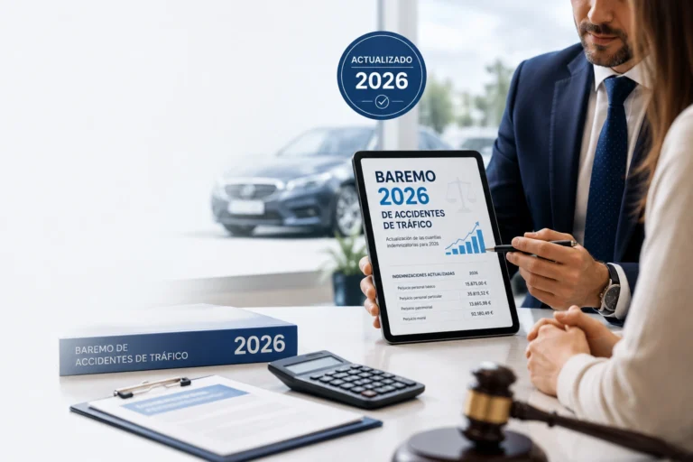 Baremo de accidentes de tráfico 2026: suben las indemnizaciones un 2,9% (guía completa con ejemplos)